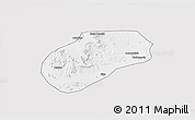 Silver Style 3D Map of Muidumbe, single color outside