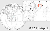 Blank Location Map of Muidumbe, within the entire country