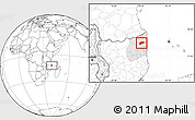 Blank Location Map of Muidumbe, highlighted parent region