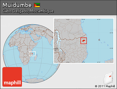 Gray Location Map of Muidumbe