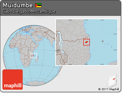 Gray Location Map of Muidumbe