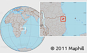 Gray Location Map of Muidumbe