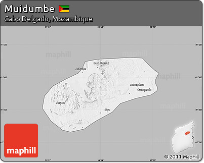 Gray Map of Muidumbe, single color outside