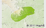 Physical Map of Muidumbe, lighten