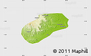 Physical Map of Muidumbe, single color outside