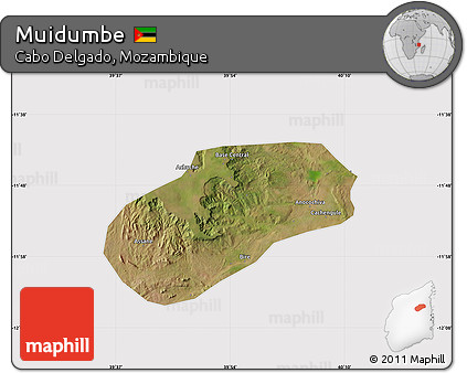 Satellite Map of Muidumbe, cropped outside