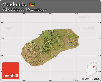 Satellite Map of Muidumbe, cropped outside