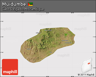 Satellite Map of Muidumbe, cropped outside