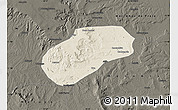 Shaded Relief Map of Muidumbe, darken