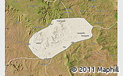 Shaded Relief Map of Muidumbe, satellite outside