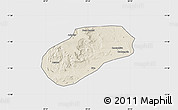 Shaded Relief Map of Muidumbe, single color outside