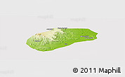 Physical Panoramic Map of Muidumbe, cropped outside