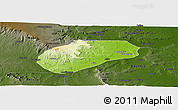 Physical Panoramic Map of Muidumbe, darken