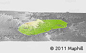 Physical Panoramic Map of Muidumbe, desaturated