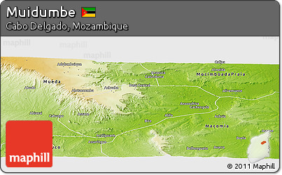Physical Panoramic Map of Muidumbe