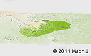 Physical Panoramic Map of Muidumbe, lighten