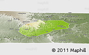 Physical Panoramic Map of Muidumbe, semi-desaturated