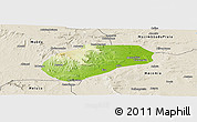 Physical Panoramic Map of Muidumbe, shaded relief outside