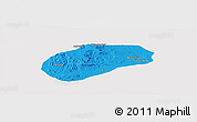 Political Panoramic Map of Muidumbe, cropped outside