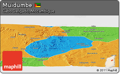 Political Panoramic Map of Muidumbe