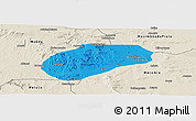 Political Panoramic Map of Muidumbe, shaded relief outside