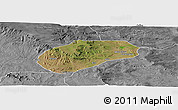Satellite Panoramic Map of Muidumbe, desaturated