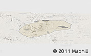 Shaded Relief Panoramic Map of Muidumbe, lighten