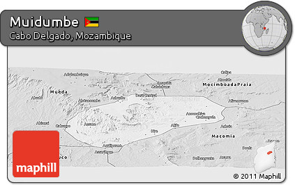 Silver Style Panoramic Map of Muidumbe