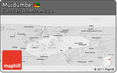 Silver Style Panoramic Map of Muidumbe