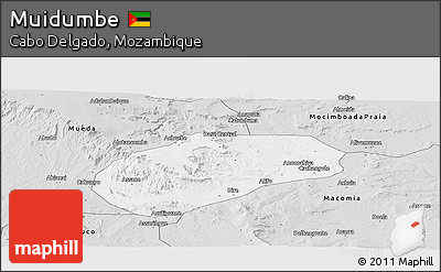Silver Style Panoramic Map of Muidumbe