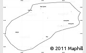 Blank Simple Map of Muidumbe, cropped outside