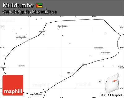 Blank Simple Map of Muidumbe