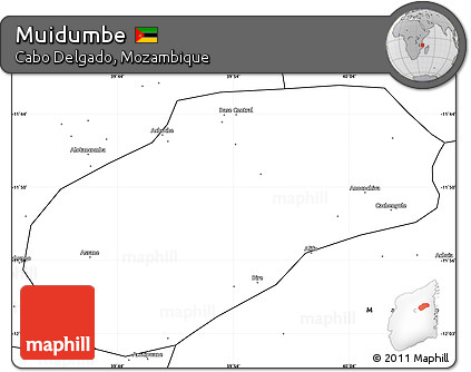 Blank Simple Map of Muidumbe