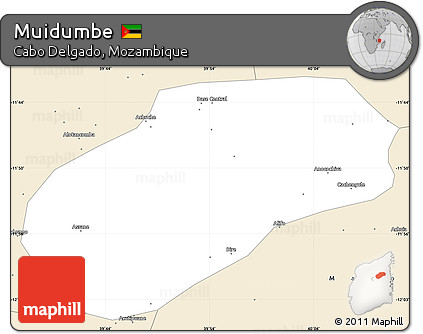 Classic Style Simple Map of Muidumbe