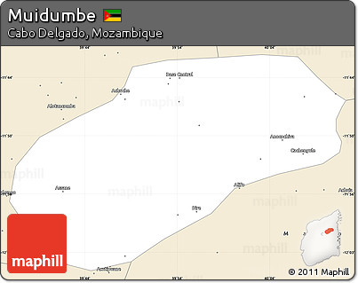 Classic Style Simple Map of Muidumbe