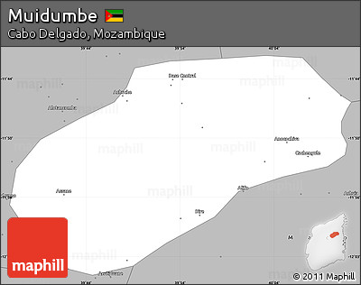 Gray Simple Map of Muidumbe