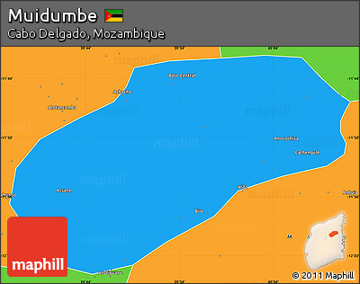 Political Simple Map of Muidumbe