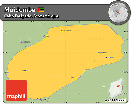 Savanna Style Simple Map of Muidumbe