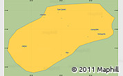 Savanna Style Simple Map of Muidumbe, single color outside