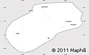 Silver Style Simple Map of Muidumbe, cropped outside