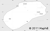 Silver Style Simple Map of Muidumbe, single color outside