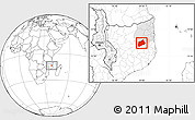 Blank Location Map of Namuno, highlighted parent region