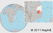 Gray Location Map of Namuno, highlighted parent region