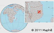 Gray Location Map of Namuno