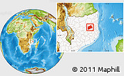 Physical Location Map of Namuno, highlighted country