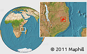 Satellite Location Map of Namuno