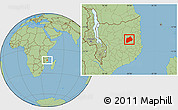 Savanna Style Location Map of Namuno