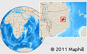 Shaded Relief Location Map of Namuno