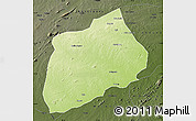 Physical Map of Namuno, darken