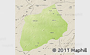 Physical Map of Namuno, shaded relief outside
